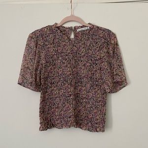 Abercrombie Floral Smocked top